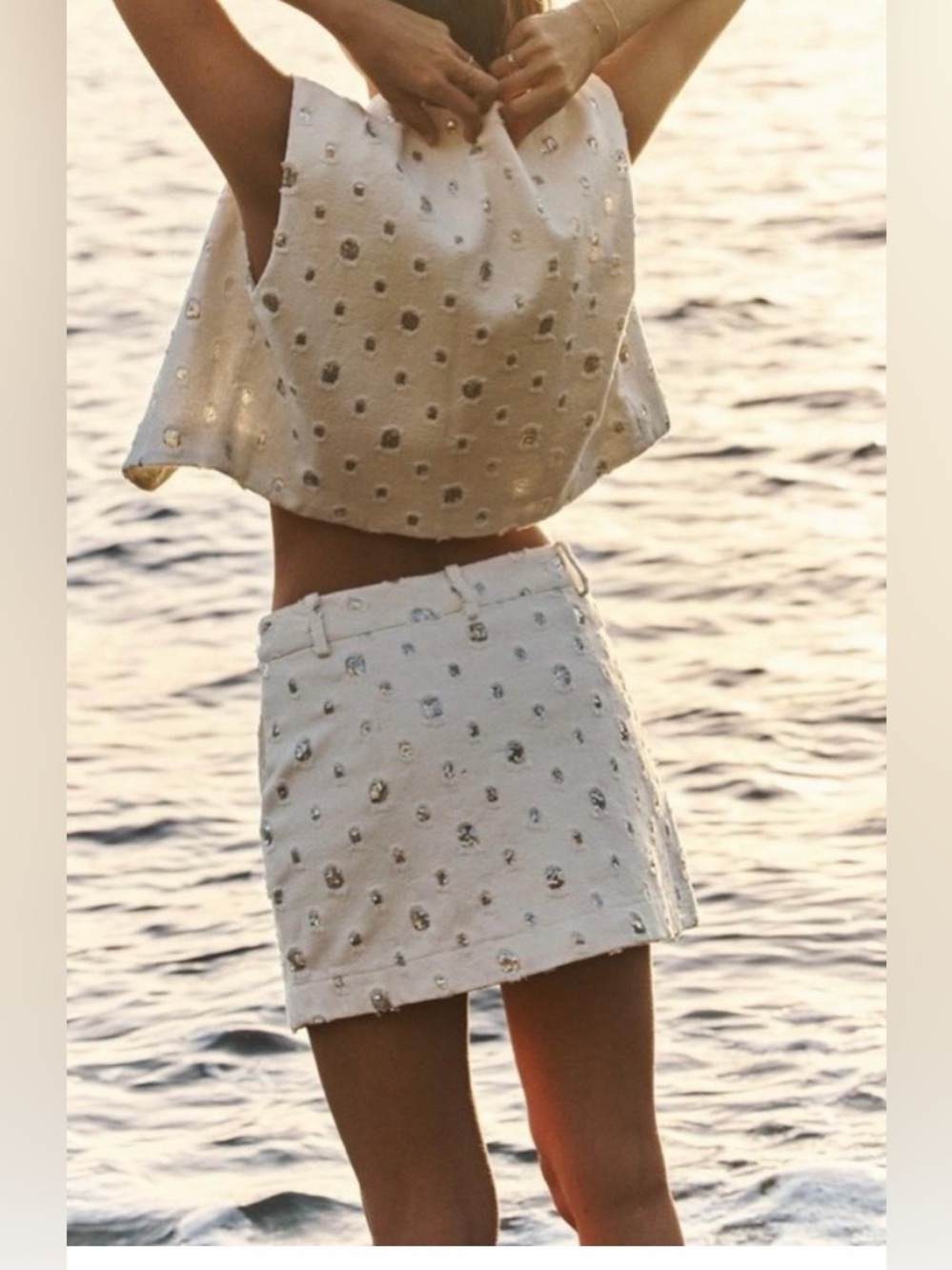 Zara Blogger Sequin Skort -XS - Picture 2 of 8